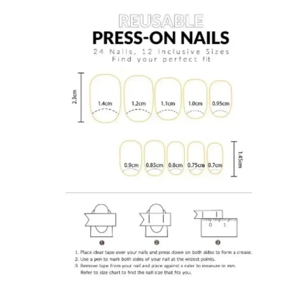 3for$20 Nails with 24pcs Long Square White Line French Style